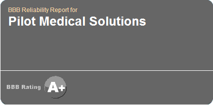 Better Business Bureau Rating for Pilot Medical Solutions